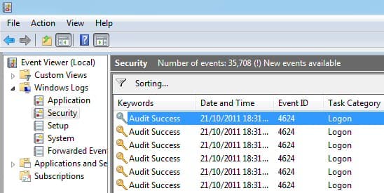 Basic Security Log Analysis on Windows